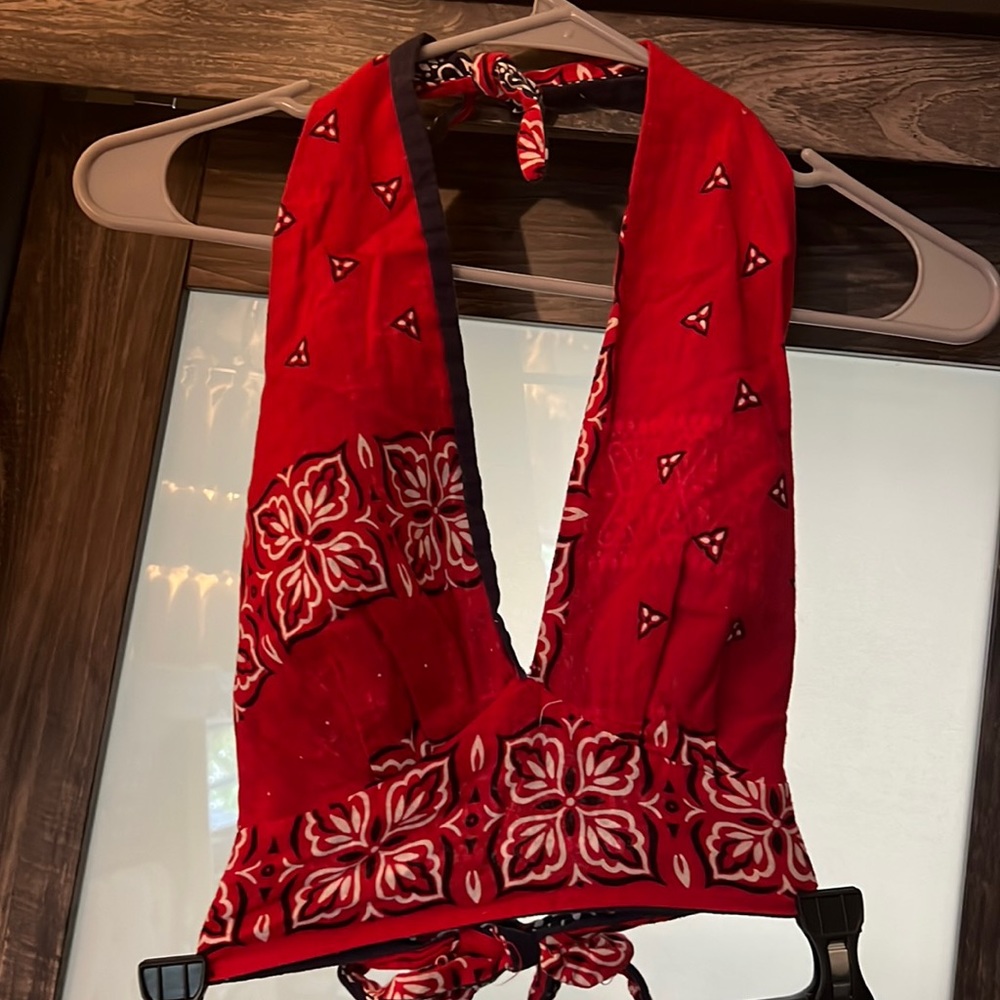 One of a kind reversible bandana top - M/L - Gently Used
